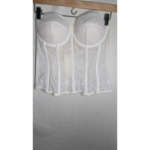 Dominique Intimates Womens Rosemarie Embroidered Lace Strapless Longline Bra 42B - Picture 1 of 9